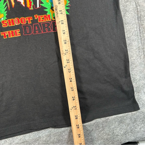 Vintage Nuke 'Em Till They Glow Shirt Mens XL Black 90s Pro War Shoot Em In Dark - Picture 6 of 8